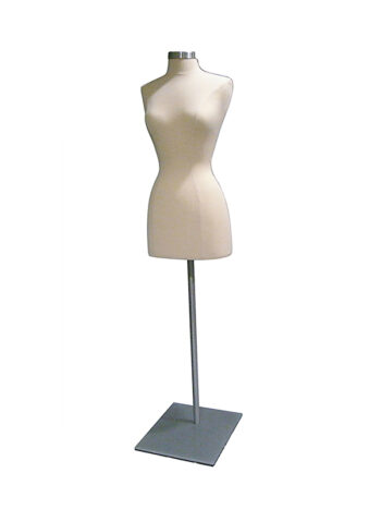 FEMALE JERSEY BODY FORM W/ METAL BASE