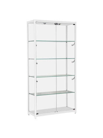 WHITE ALU FRAMED SHOWCASE- 39″L