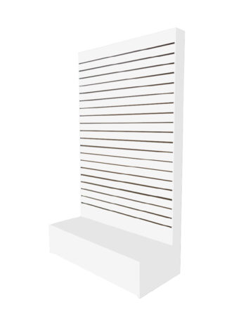 WHITE L SHAPE MERCHANDISER