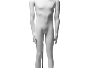 SOFT FLEXIBLE WHITE MALE MANNEQUIN WITH METAL BASE