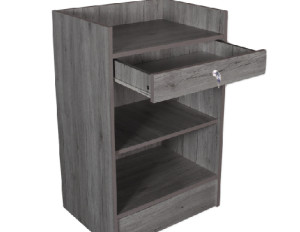 CASH REGISTER STAND RUSTIC GREY