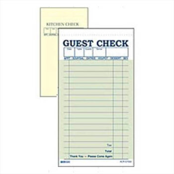 GUEST CHECK BOOK
